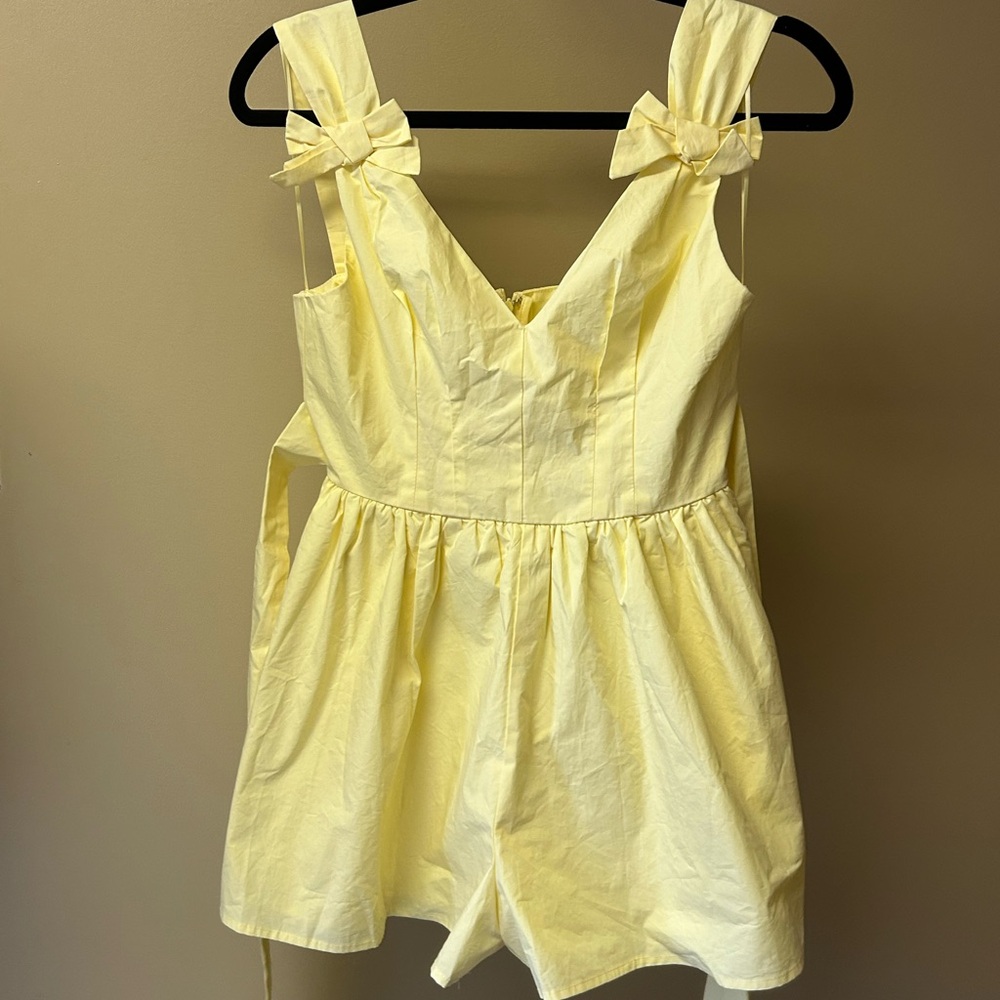 Fashion Nova Butter Yellow Romper